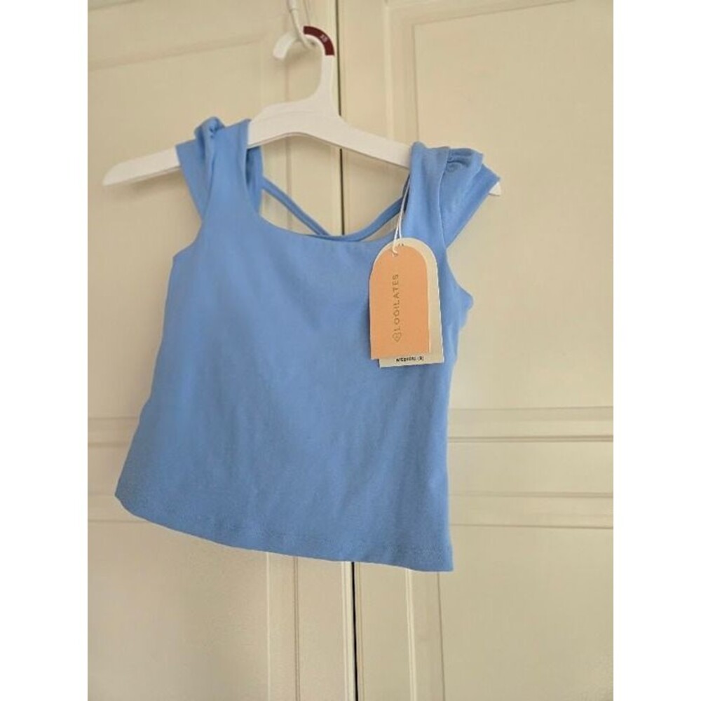 Blogilates Girls Princess Cap Sleeve T-Shirt Medium (8) NEW